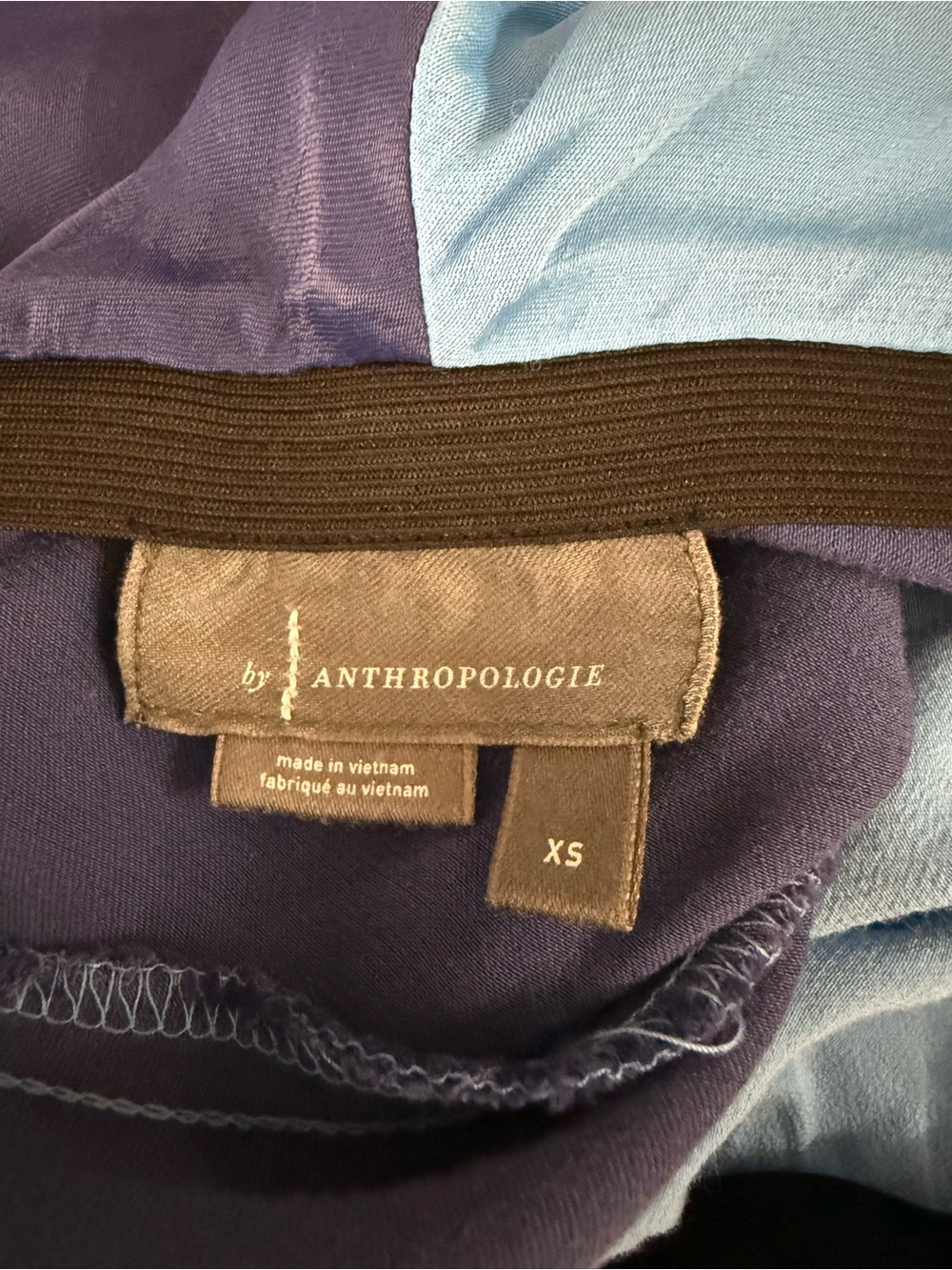 ANTHROPOLOGIE Tilda Maxi Two-Tone Blue Slip Skirt Size XS - Picture 5 of 6